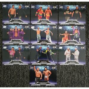 Lot of 10 Upper Deck 2023 AEW Tag Team Cards